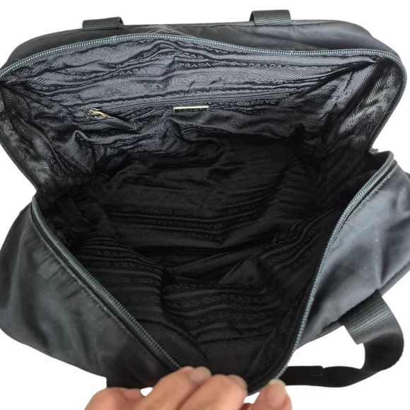 Vintage Prada Black Nylon Handbag - Picture 4 of 16